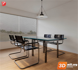Dining Table Set Skp Files